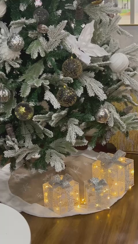 Snow Flocked Christmas Tree