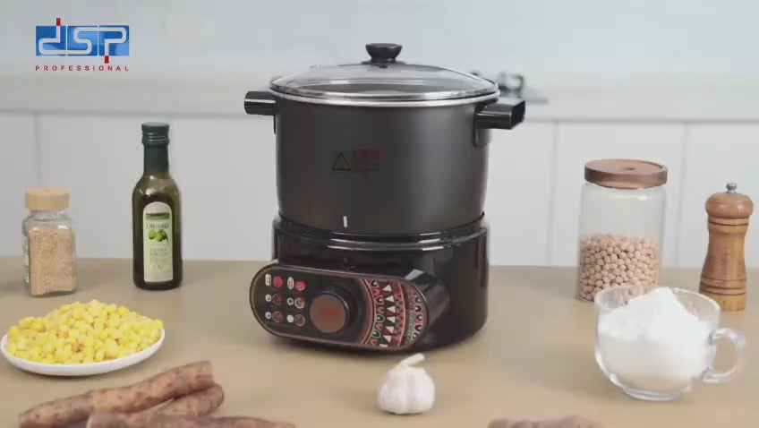DSP Ugali Cooker 6.0L - Automatic Stirring with Non-Stick Aluminium Pot & 60-Minute Timer