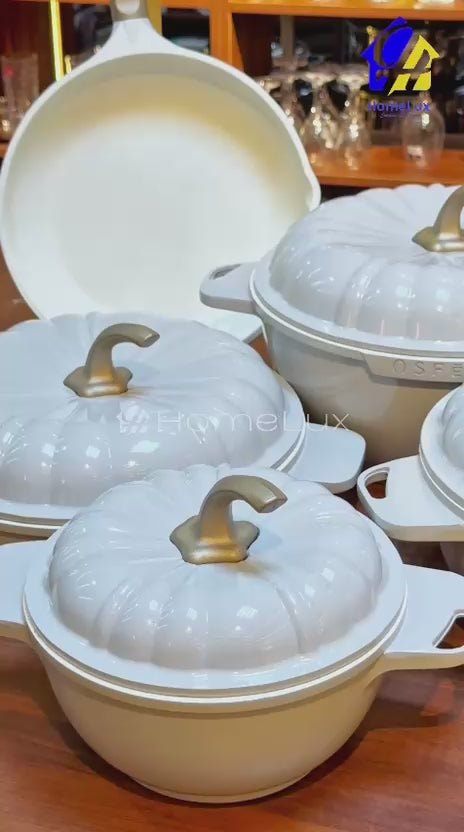 9PCS OSFE PUMPKIN Granite cookware set