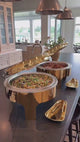 6L Round Hydraulic Chafing Dish – Stainless Steel Buffet Food Warmer with Tempered Glass Lid Kenya