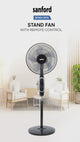 Sanford 18-Inch Stand Fan | 60W Heavy-Duty Motor | LED Display & Remote | 3-Speed | 7-Hour Timer
