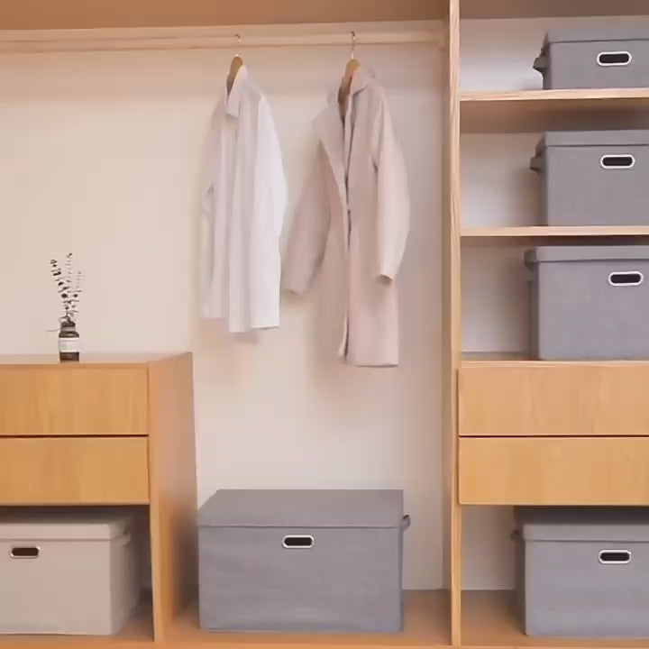 Foldable Storage Case, Foldable, Storage Box, With Lid, Clothes Storage Box, Toy Organizer, Large Capacity, With Lid, Metal Handle, Clothes Storage Box, Documents Organizer, Clothes Case, Toy Multi-functional