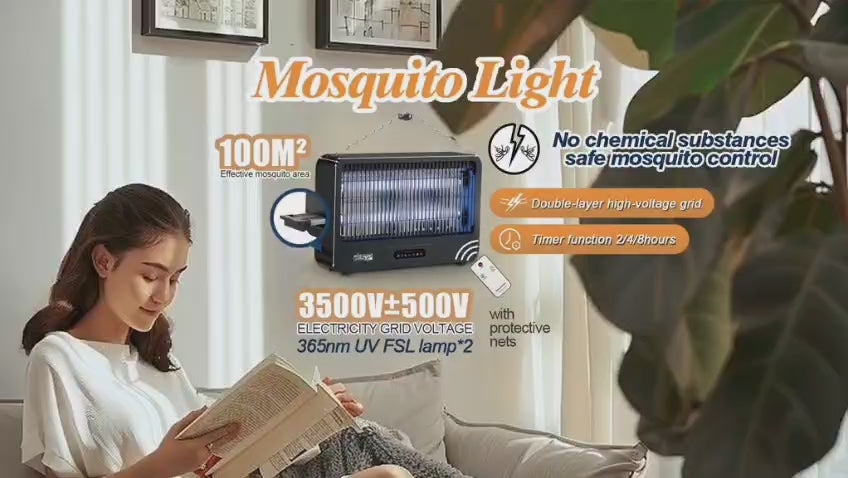 DSP Mosquito Killer Light with Remote Control 3500V Grid 100% Chemical Free Insect Trap