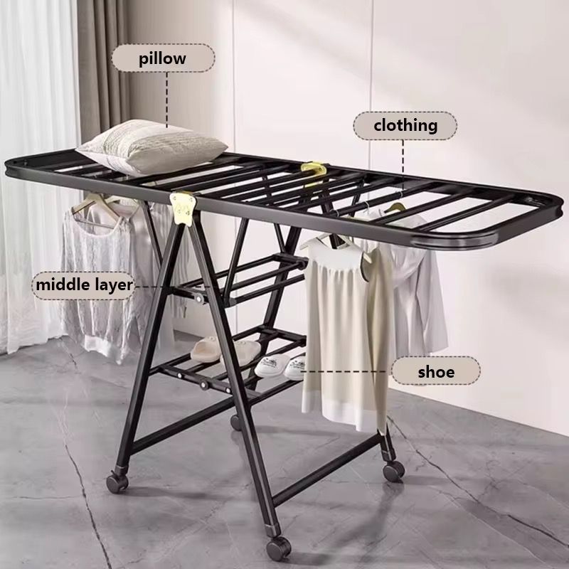Clothes Foldable, Laundry Drying Rack for Indoor Outdoor