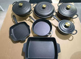 11PCS Raw Cast Iron Cookware Set – Made from 100% Heavy-Duty Cast Iron