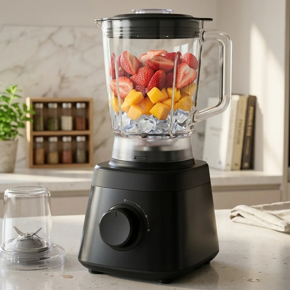 Philips Daily Collection Blender 550W - 2L Plastic Jar, 2 Speeds + Pulse, ProBlend Technology with 4-Blade Mill