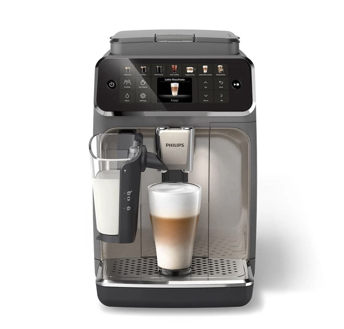Philips 5500 Series Fully Automatic Espresso Machine - 20 Hot & Iced Drinks, LatteGo Milk System, QuickStart, SilentBrew