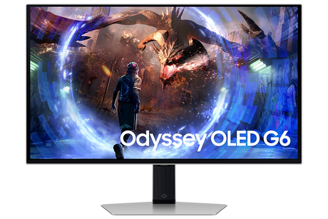 Samsung 27 inch Odyssey OLED G6 G60SD silver front
