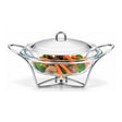 Sabinex Round Glass Food Warmer with Stainless Steel Stand and Lid, 2L, model DT-1300