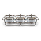 Sabinex Rectangle Glass Food Warmer Set, 3 x 1.5L, model DT-530