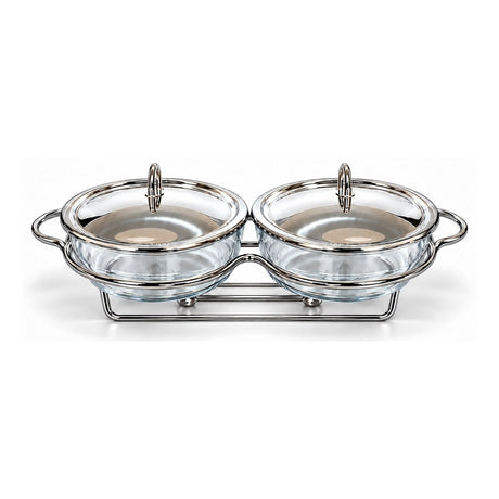 Sabinex Oval Glass Food Warmer Set, 2 x 1.5L, model DT-550