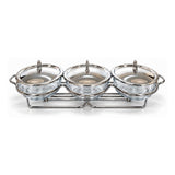 Sabinex Oval Glass Food Warmer Set, 3 x 1.5L, model DT-580