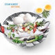 Stainless Steel, Steamer Basket/ Vegetable Steamer/ Food Basket/Bowl Cooker/Mesh Dish Folding 14CM