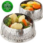 Stainless Steel, Steamer Basket/ Vegetable Steamer/ Food Basket/Bowl Cooker/Mesh Dish Folding 14CM