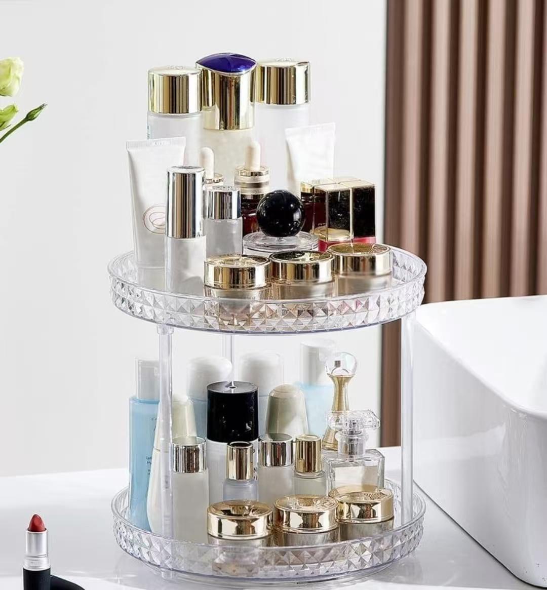 Diamond acrylic rotating lazy Susan