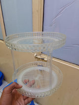 Diamond acrylic rotating lazy Susan