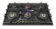 Bolesi BLS-ML-8601G Built-in Gas Hob 6 Burner Glass 90cm Kenya | Golden Diamond Series, 2 Wok Burners, 840x480mm Cut-out, 1 Year Warranty