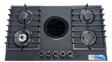 Bolesi BLS-D8501G Built-in Gas Hob 4 Gas + 1 Electric Stainless Steel 90cm Kenya | Golden Diamond Series, Hybrid Hob, 840x480mm Cut-out, 1 Year Warranty
