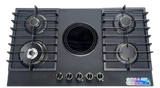 Bolesi BLS-D8501G Built-in Gas Hob 4 Gas + 1 Electric Stainless Steel 90cm Kenya | Golden Diamond Series, Hybrid Hob, 840x480mm Cut-out, 1 Year Warranty