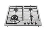 Bolesi H59-46016 Built-in Gas Hob 4 Burner Stainless Steel 60cm Kenya | Battery Pulse Ignition, Enamel Pan Supports, Bakelite Knobs, LPG