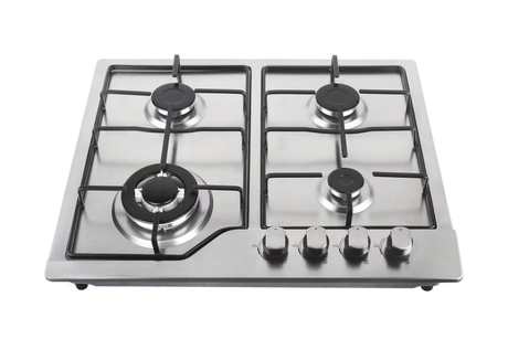 Bolesi H59-46016 Built-in Gas Hob 4 Burner Stainless Steel 60cm Kenya | Battery Pulse Ignition, Enamel Pan Supports, Bakelite Knobs, LPG