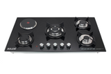 Bolesi HB-59035D Built-in Gas Hob 4 Gas + 1 Electric Tempered Glass 90cm Kenya | Hybrid Hob, Wok Burner, Gas Leak Sensor, Auto Ignition