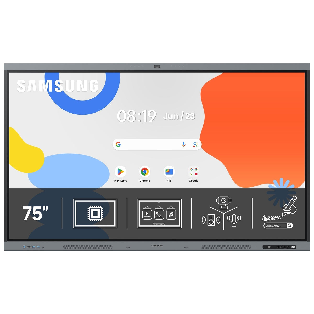 Samsung Interactive Display WAFX-P (WA65FX-P, WA75FX-P, WA86FX-P) | 4K Touch Smart Board, Android 15, 48MP Camera, Google EDLA