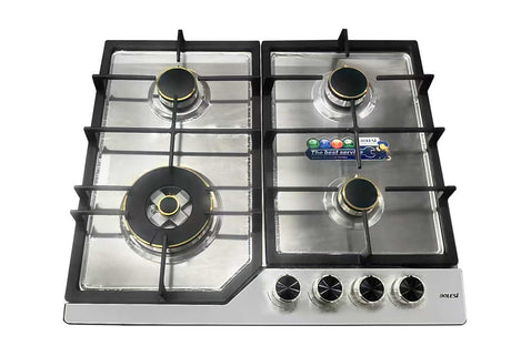 Bolesi BLS-ML-8403G Built-in Gas Hob 4 Burner Stainless Steel 60cm Kenya | Golden Diamond Series, 560x480mm Cut-out, 1 Year Warranty