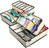 Foldable Storage Box Drawer Divider Organizer Closet Storage for Socks Bra Tie Scarfs