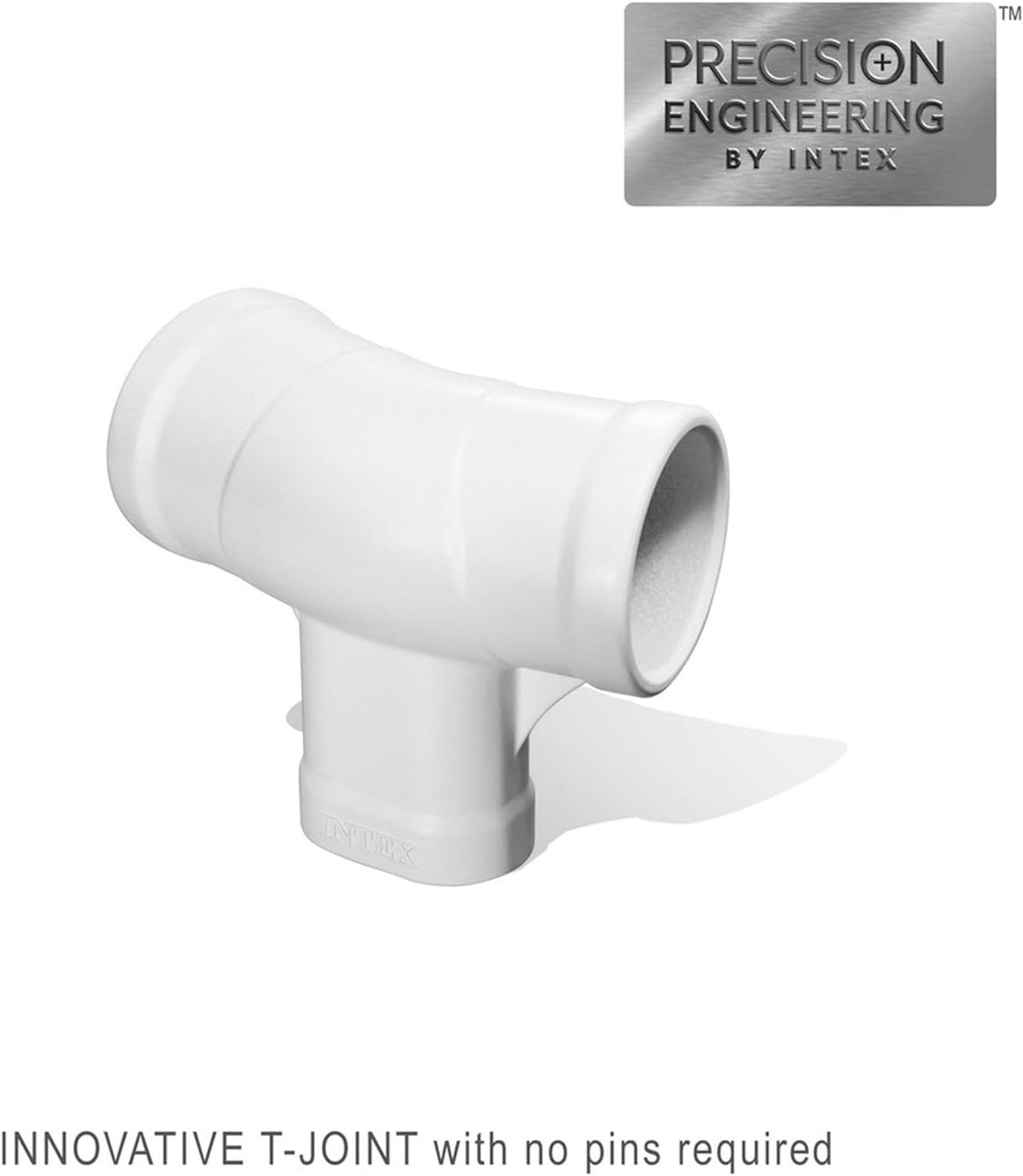 Intex 10 Feet Round Prism Metal Frame Above Ground Outdoor Backyard Swimming Family Pool for Kids and Adults ages 6 and Up