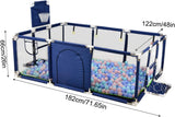 Portable Baby Ball Pit Tent Playpen Play Fence Baby Playpen with Basketball Hoop