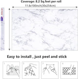 Marble 60cm by 500 cm Self Adhesive Contact paper Countertop,Kitchen,Shelf Liner