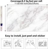 Marble 60cm by 500 cm Self Adhesive Contact paper Countertop,Kitchen,Shelf Liner