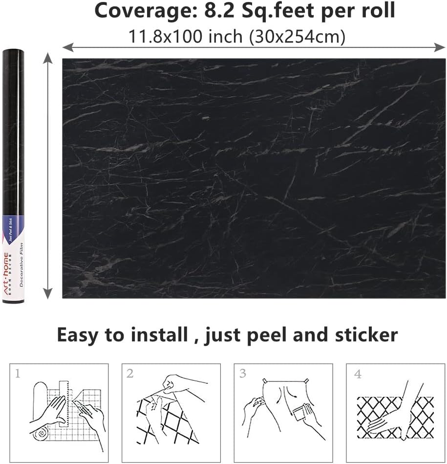 Marble 60cm by 500 cm Self Adhesive Contact paper Countertop,Kitchen,Shelf Liner