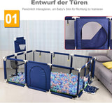 Portable Baby Ball Pit Tent Playpen Play Fence Baby Playpen with Basketball Hoop