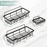Shower Caddy Bathroom Organizer Pack Shampoo Holder Basket Shelves for Storage and Organization, Wall Suction Bath