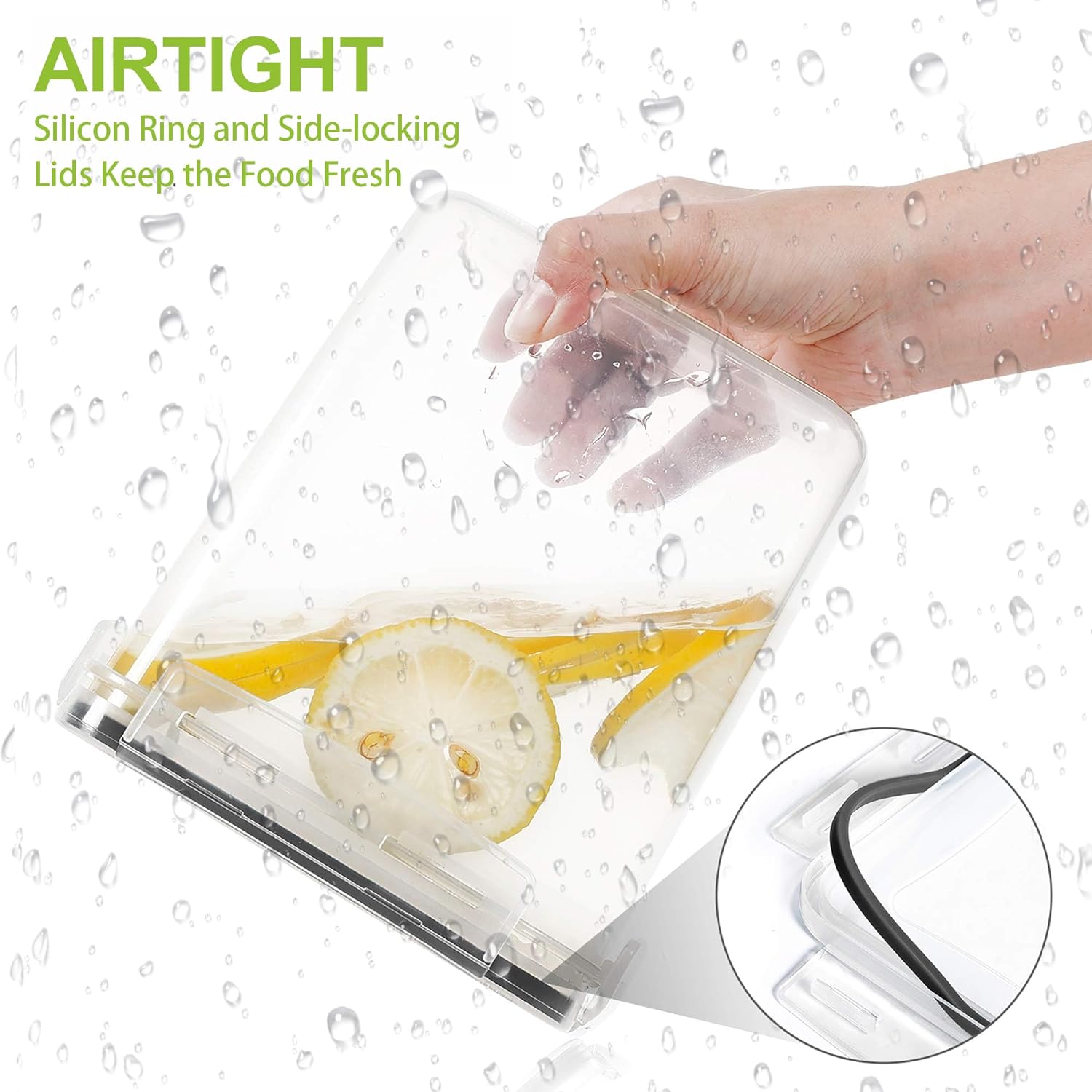 7 PACK Airtight Food Storage Containers With Lids, BPA Free Kitchen Storage Containers for Spaghetti, Pasta and More