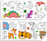 Drawing Roll for Kids, Sticky Coloring Paper Rolls with Colored Pencil Graffiti Scroll DIY Painting for Toddlers Children Boys Girls 3 4 5 Educational Toys