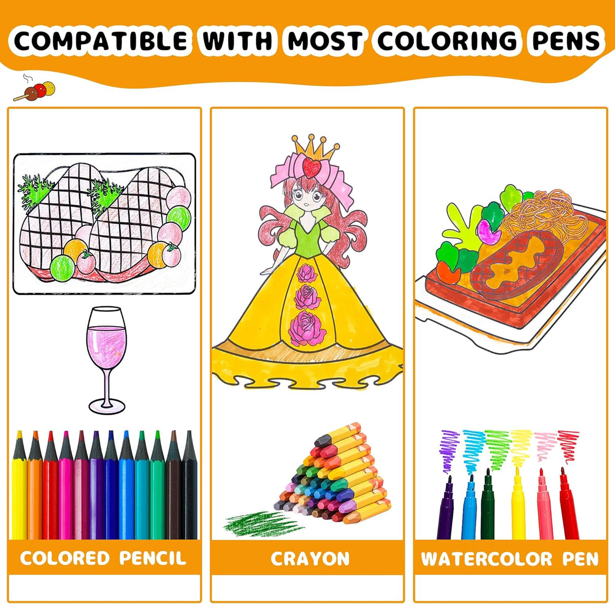 Drawing Roll for Kids, Sticky Coloring Paper Rolls with Colored Pencil Graffiti Scroll DIY Painting for Toddlers Children Boys Girls 3 4 5 Educational Toys