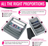 Closet Drawers Organizer Storage for Underwear, Bra, Socks and Clothes